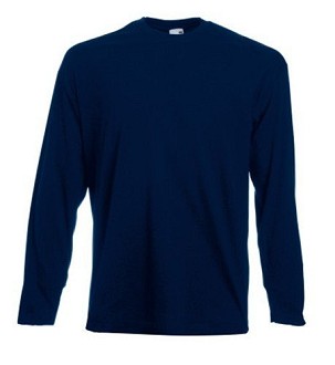 Fruit of the Loom, Valueweight, muška pamučna majica dugih rukava, tamno teget, 2XL