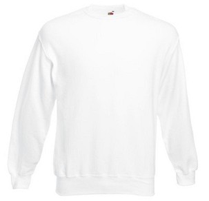 Fruit of the Loom, Classic Set-in Sweat, klasični muški duks, bela, L