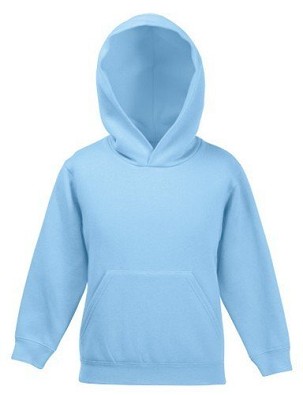 Fruit Of The Loom, Kids Classic Hooded Sweat, duks za decu sa kapuljačom, nebesko plava, 7-8