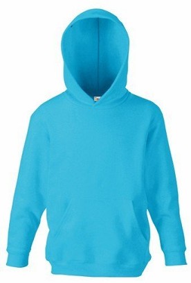 Fruit Of The Loom, Kids Classic Hooded Sweat, duks za decu sa kapuljačom, azurna plava, 9-11