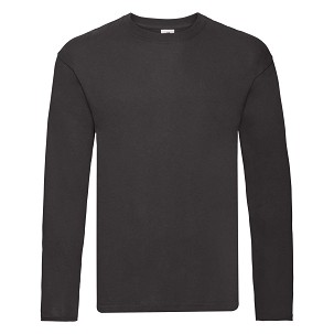 Fruit of the Loom, Original Long Sleeve T, Men's Long Sleeve T-shirt, Black, 3XL