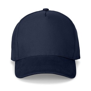 ASHTON. Kapa od 100% četkanog pamuka (260 g/m²) sa 5 panela, teget plava