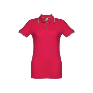 THC ROME WOMEN. Ženska slim polo majica, crvena/siva