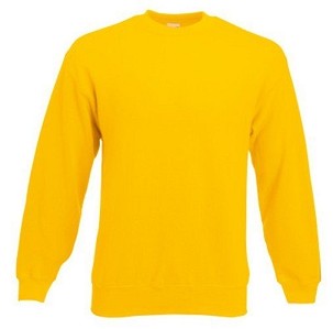 Fruit of the Loom, Classic Set-in Sweat, klasični muški duks, suncokret žuta, 2XL