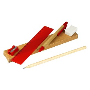 CLASS, stationery set, red