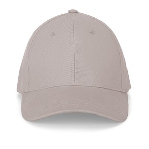 NATHAN. Kapa od 100% četkanog pamuka (260 g/m²) sa 6 panela, svetla siva