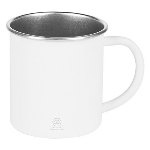 ZEPPELIN, metalna šolja, 400 ml, bela