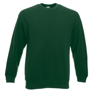 Fruit of the Loom, Classic Set-in Sweat, klasični muški duks, šumsko zelena, L