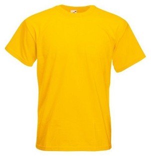 Fruit of the Loom, Super Premium, muška pamučna majica kratkih rukava, suncokret žuta, 2XL