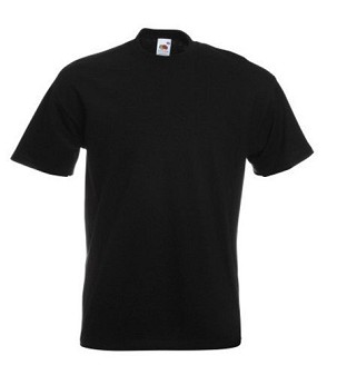 Fruit of the Loom, Super Premium, men's cotton T-shirt, black, 2XL